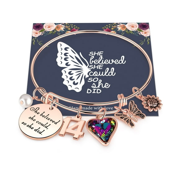 14 Year Old Girl Gifts for Birthday, 14 yr Old Birthday Gifts for Granddaughter Daughter’s Birthday Bracelets Birthday Presents