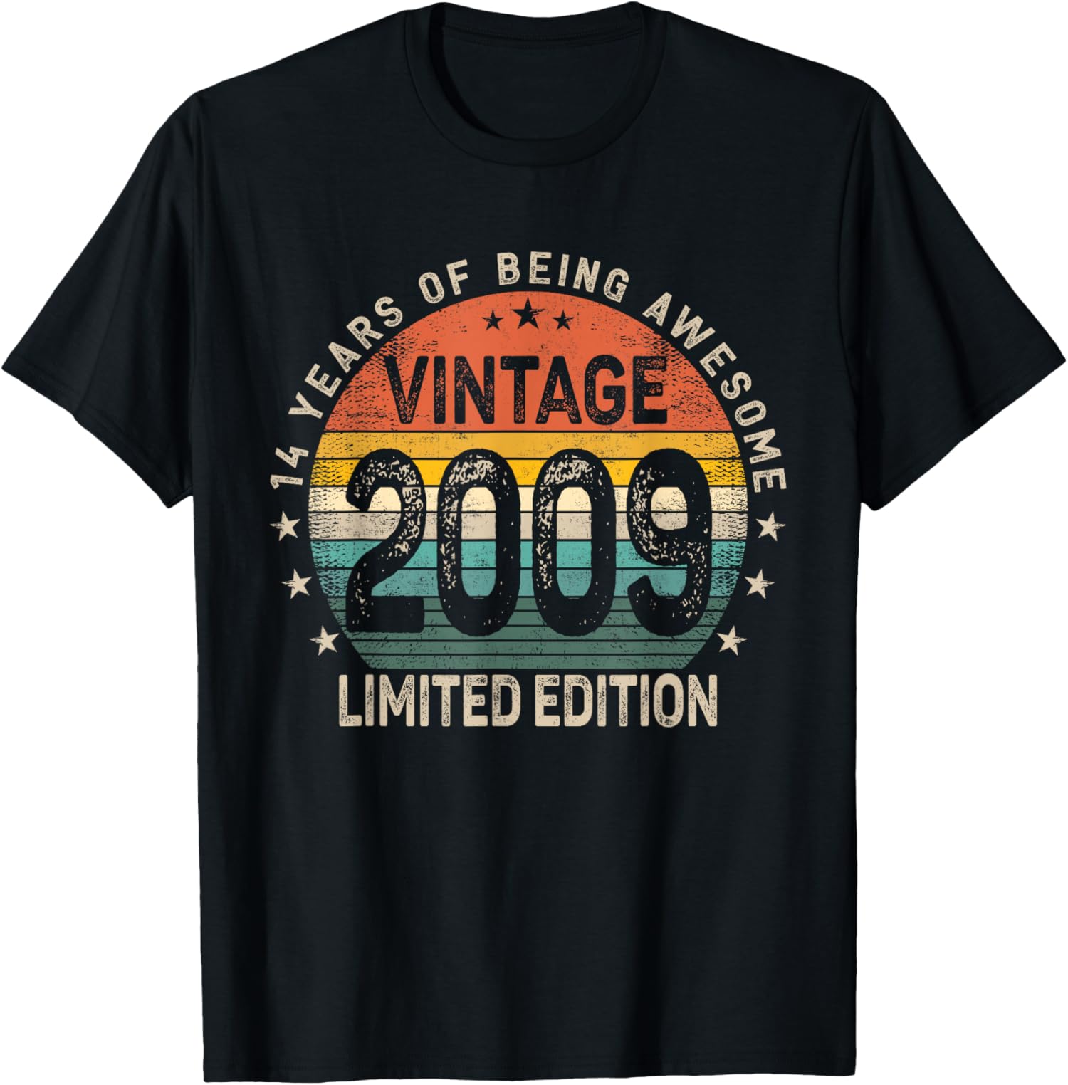 14 Years Old 2009 Vintage 14th Birthday Boys Girls TShirt