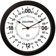 14" zulu time 24 hour wall clock