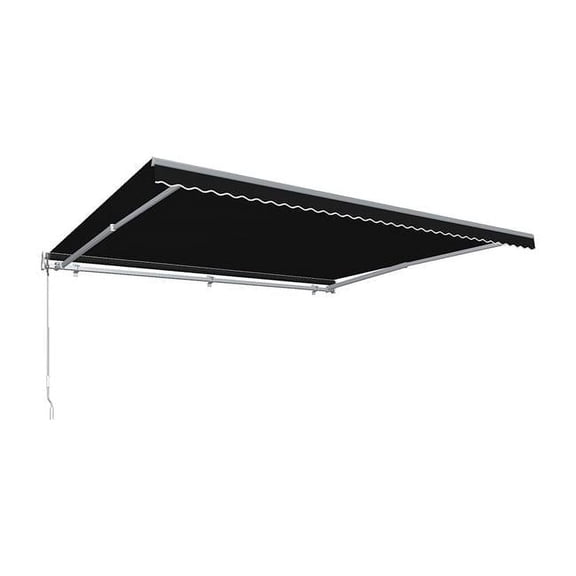 14 ft. Maui Manual Retractable Awning, Black - 120 in.