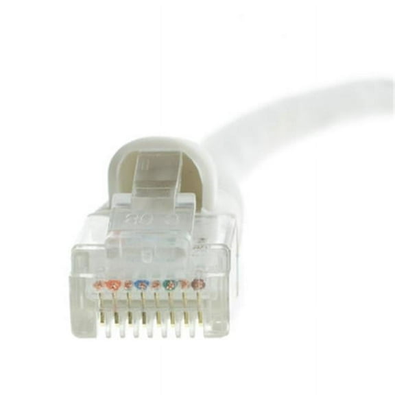 14 ft. White Cat6 Clear Boot Patch Cord