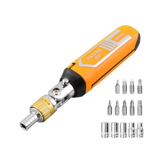14-in-1 Ratchet Screwdriver Set, 180 Rotation for Tight Spaces, Vanadium Alloy Steel Multi Bit Tool