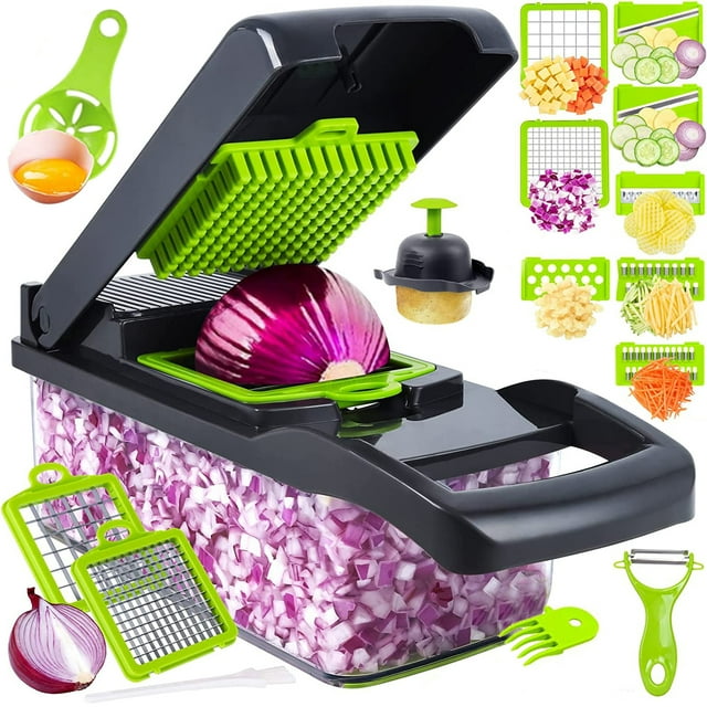 14 in 1 Vegetable Chopper, Onion Chopper with Container, 14 in