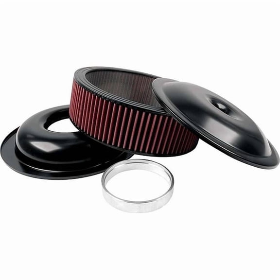 14 in. Air Cleaner Kit with Washable Element - 4 in. - Black