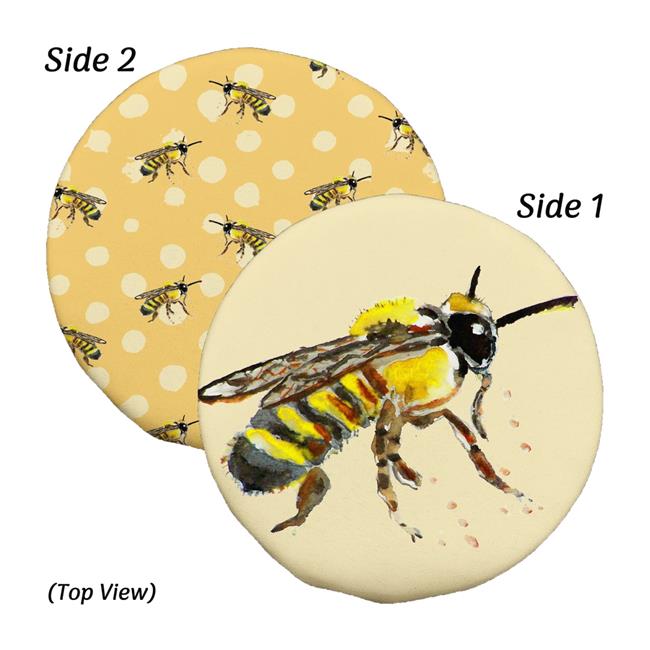 14 in. Bees Reversible Bowl Cover