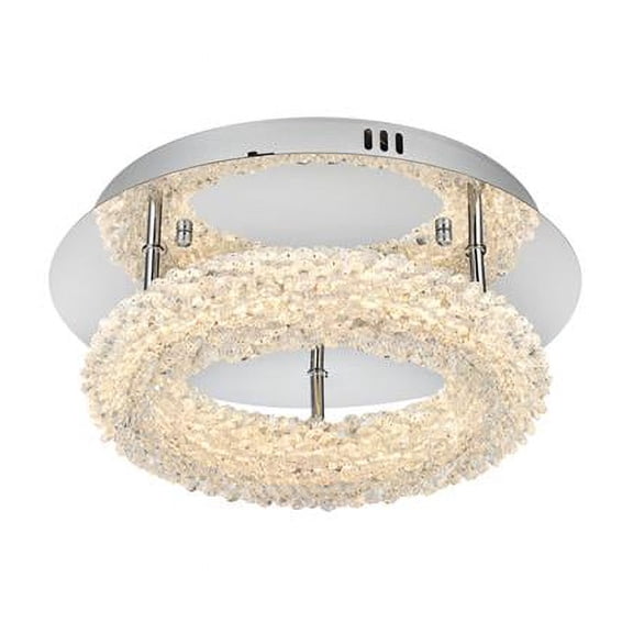 14 in. Bowen Adjustable LED Flush Mount, Chrome