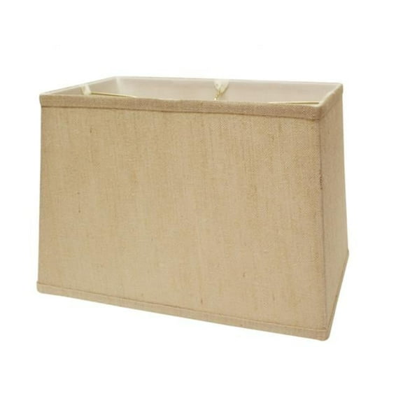 14 in. Golden Fiber Throwback Rectangle Burlap Lampshade, Jute