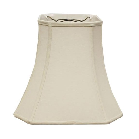 14 in. Inherent Slanted Square Bell Linen Lampshade, Natural