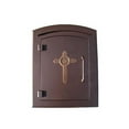 thumbnail image 1 of 14 in. Manchester Non-Locking Column Mount Mailbox with Decorative Cross Logo in Antique Copper, 1 of 1
