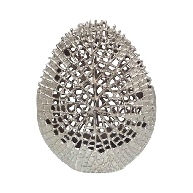 Danica 14'' Silver Cast Aluminum Sculptural Table Vase