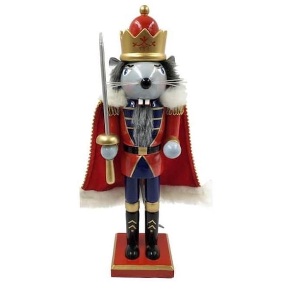 14 in. Mouse King Nutcracker, Red