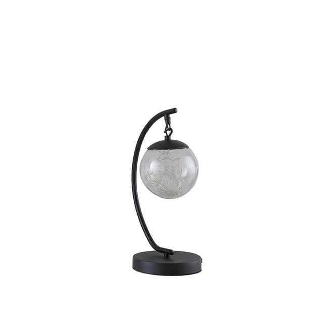Arc Black Metal 23" Pendulum LED Table Lamp with USB Port