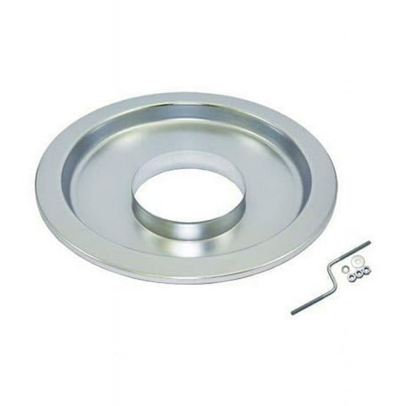 14 in. Round Air Cleaner Base with 5.125 in. Carb Flange & 0.25 in. Off Set Flat Steel, Chrome