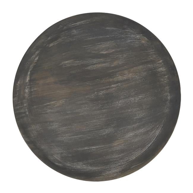Rustic Black Mango Wood 14" Charger Set