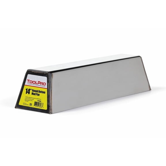 ToolPro Mud Pan Round Bottom Stainless Steel 14 in.