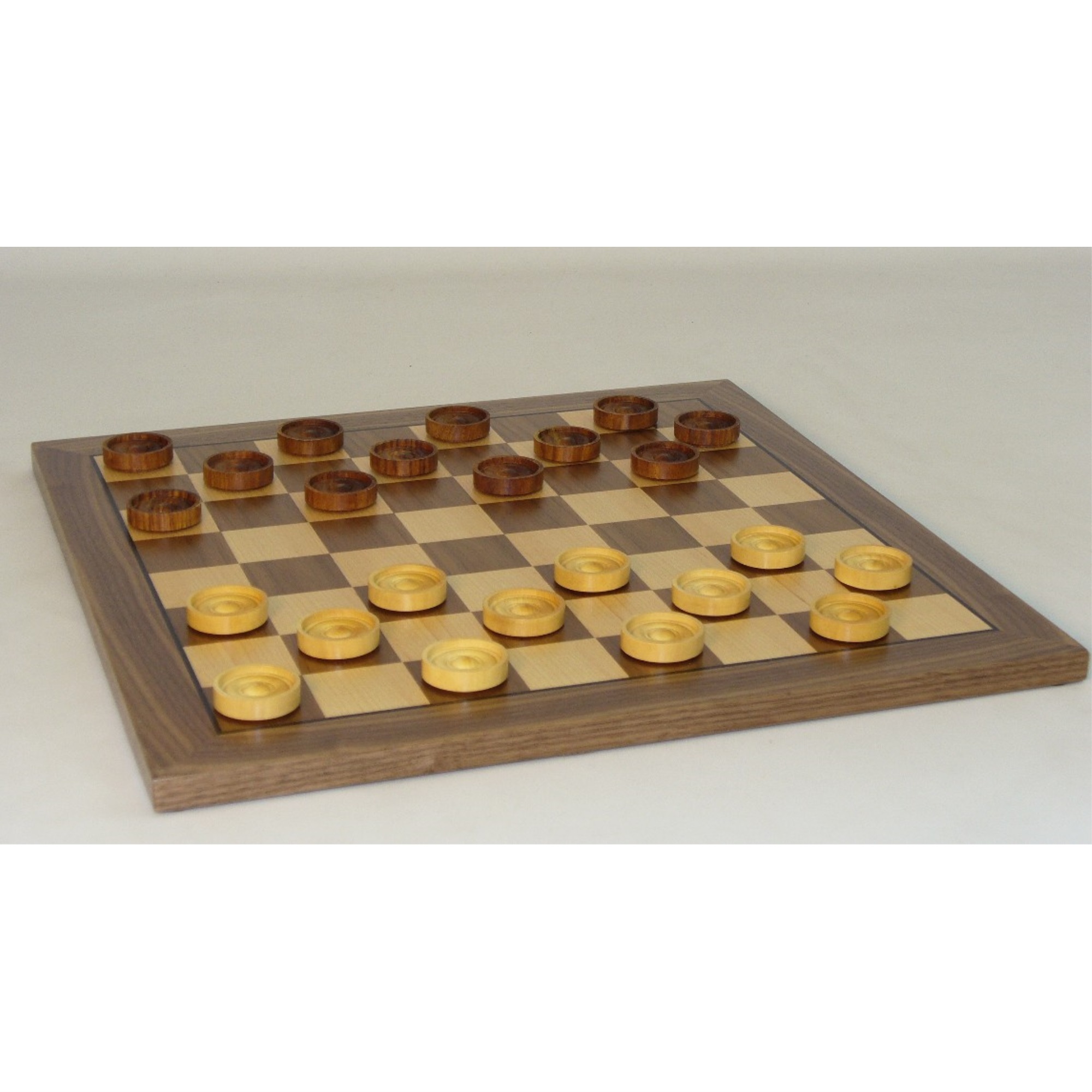 14 in. Wooden Checkers Set