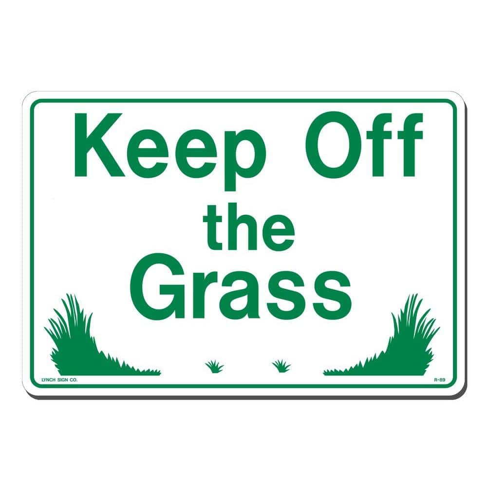 Grass Fixed Sign 14 in. x 10 in. Keep Off the Grass Sign Printed on More Durable ...