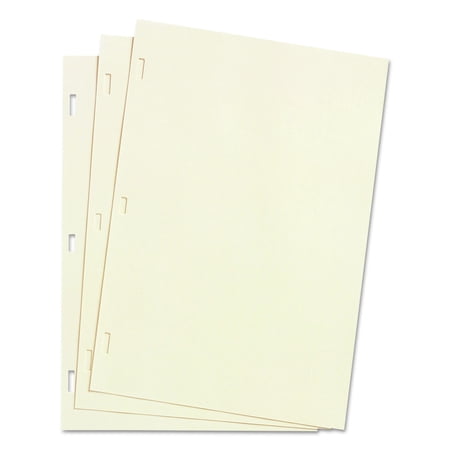 14 in. x 8.5 in. Looseleaf Minute Book Ledger Sheets - Ivory (100/Box)