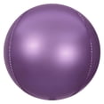 thumbnail image 1 of 14 inch 3D Sphere - Satin Purple Foil Mylar Balloon - Party Supplies Decorations, 1 of 1