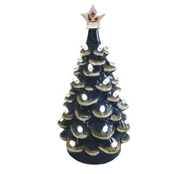 14 inch Auburn Ceramic Tree - blue
