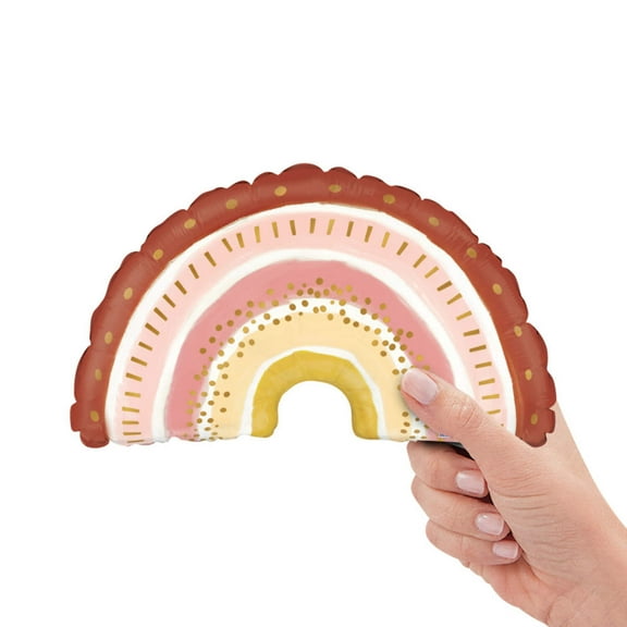 14 inch Boho Rainbow Mini Shape (Air-Fill Only) Foil Mylar Balloon - Party Supplies Decorations