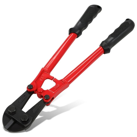 14 inch Bolt Cutter - 1/4 in. Jaw Opening Bolt Cutting Tool w/ Tubular Steel Handle, Angled Grips, Painted Surface Finish
