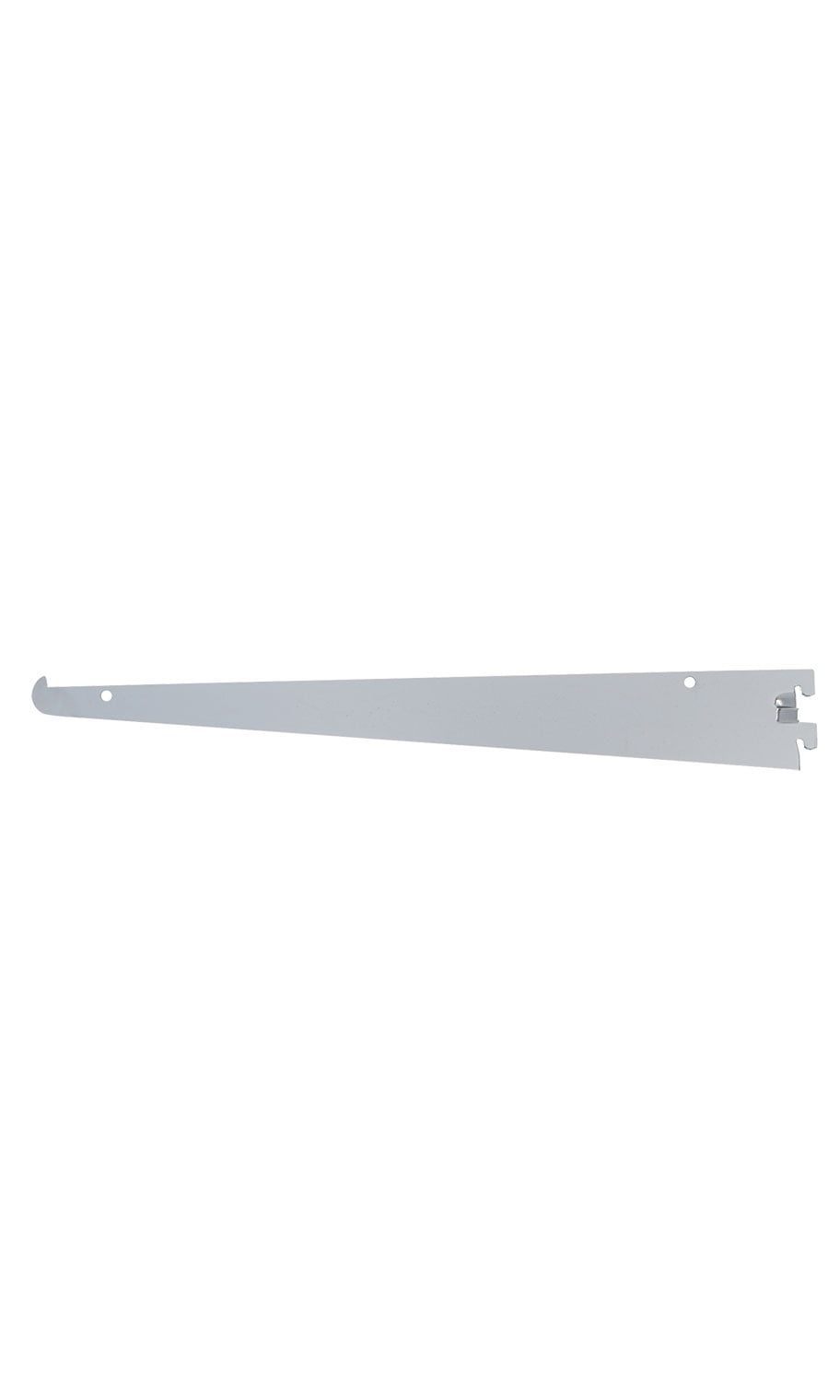 SSWBasics 14 inch Chrome Metal Shelf Bracket for Slotted Standard - ½ inch Slots 1 inch on
