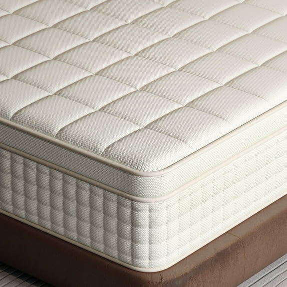SILENCE MANGO 14 inch Full Sized Hybrid Mattress, Gel Memory Foam, Individually Wrapped Pocket Springs, Medium Firmness, Zoned Pressure Relief Design, Boxed Mattress, High-density Foam Layer