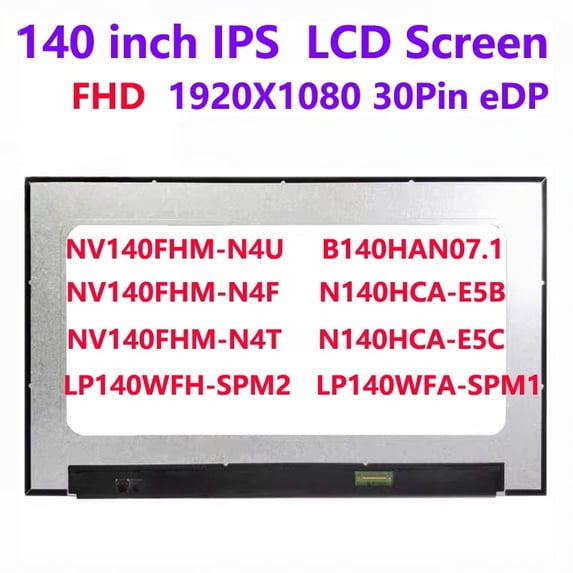 14 inch IPS Laptop LCD Screen LP140WFA-SPM1 LP140WFH-SPM2 B140HAN07.1 ...