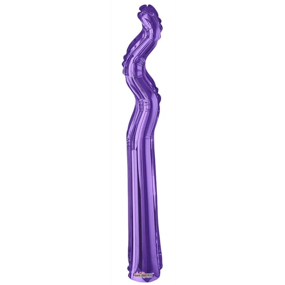 14 inch Kaleidoscope Kurly Zig Zag - Purple Foil Mylar Balloon - Party Supplies Decorations