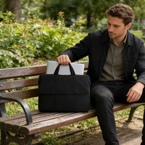 14 inch Laptop Computer PC Shoulder Bag Carrying Case, Water-Repellent Briefcase Light Bag Commute Travel Handheld Mini Bag Crossbody Bag