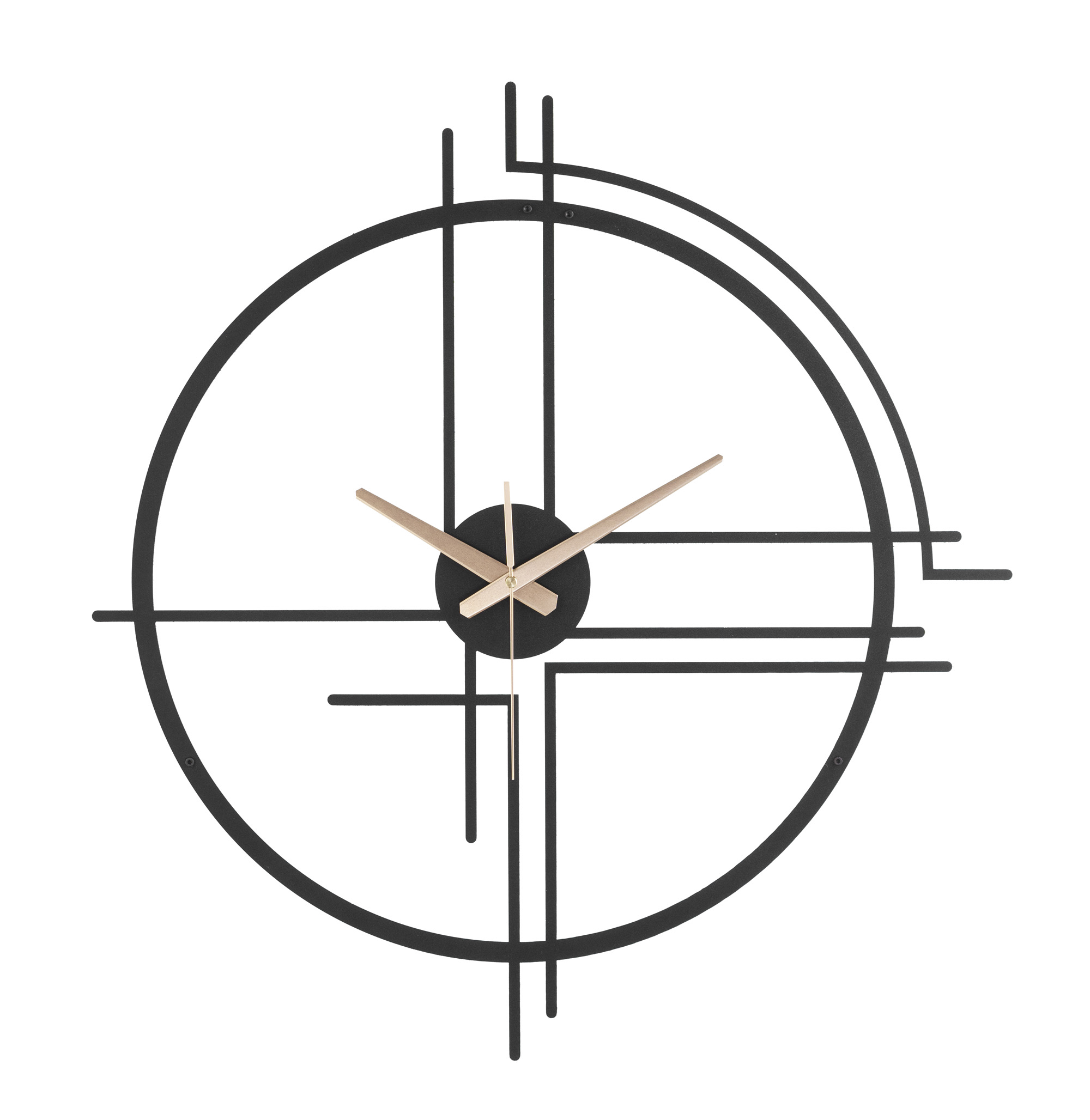 Metal Black Wall Clock, Small