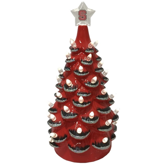 Maroon NC State Wolfpack 14'' Ceramic Tree