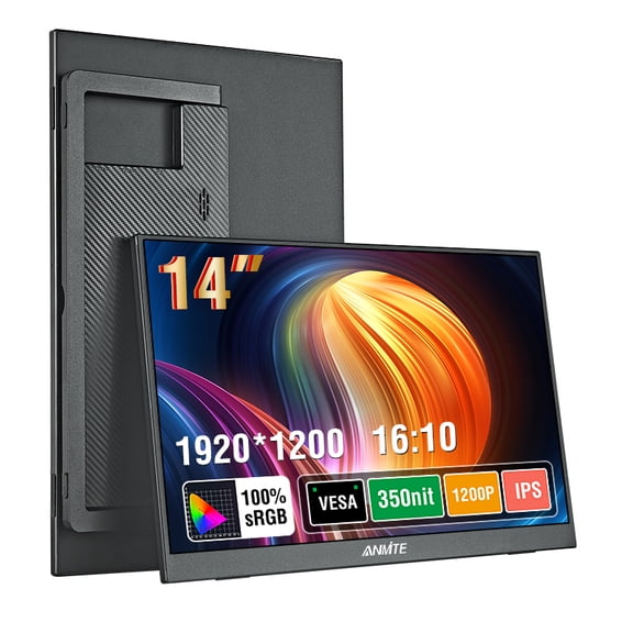 14 inch Portable Monitor 1200P HDR IPS Gaming Monitor USB TYPE C HDMI for Phone Laptop Desktop