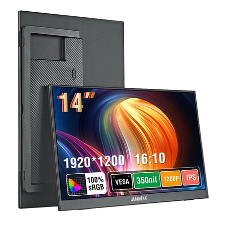 14 inch Portable Monitor 1200P HDR IPS Gaming Monitor USB TYPE C HDMI for Phone Laptop Desktop