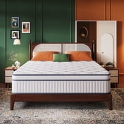Queen Mattress , 14 Inch Queen Size Mattresses in a Box with Hybrid Medium Memory Foam and Box Spring