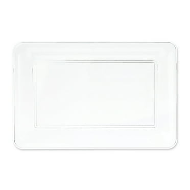 Clear Rectangular Plastic Food Tray, 14", by Way To Celebrate