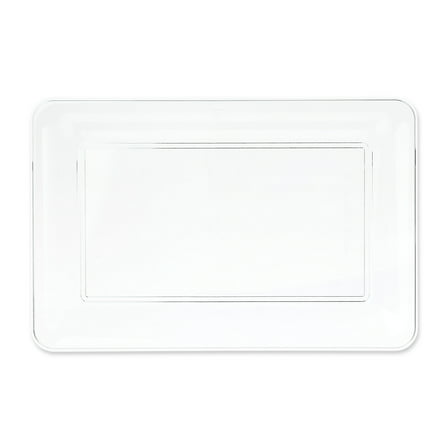 Clear Rectangular Plastic Food Tray, 14", by Way To Celebrate