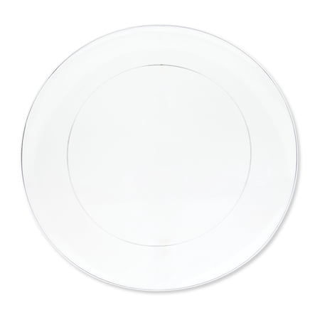 Clear Round Platter, 14", Plastic Material, Party Plate, by Way to Celebrate