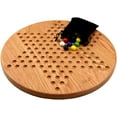 thumbnail image 1 of 14 inch Solid Oak Wooden Chinese Checkers Board Game by Cauff, 1 of 4