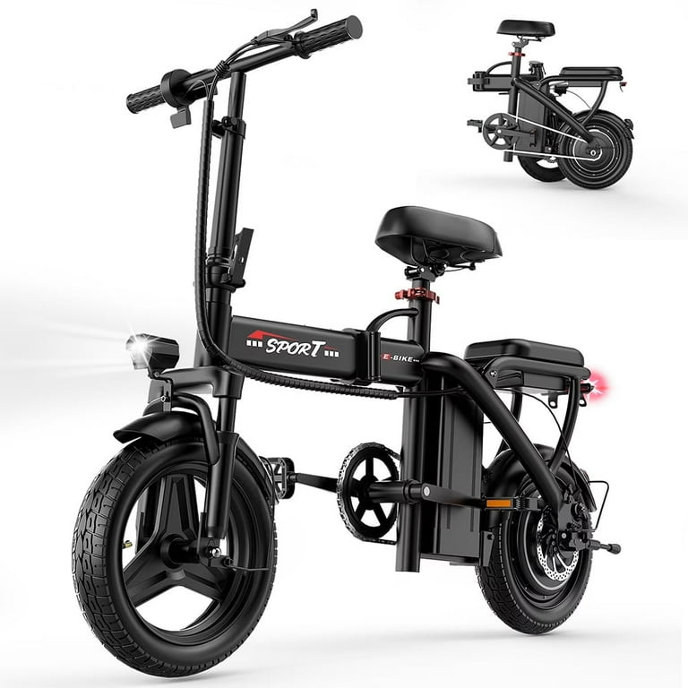 PostJoy Z6 14-inch folding electric bicycle, adult electric bicycle, 48V10AH battery, peak 1200W motor, top speed of 25MPH, range of 35 miles, commuter/travel mini electric bicycle - Walmart.com PostJoy Z6 14-inch folding electric bicycle, adult electric bicycle, 48V10AH battery, peak 1200W motor, top speed of 25MPH, range of 35 miles, commuter/travel mini electric bicycle - Walmart.com