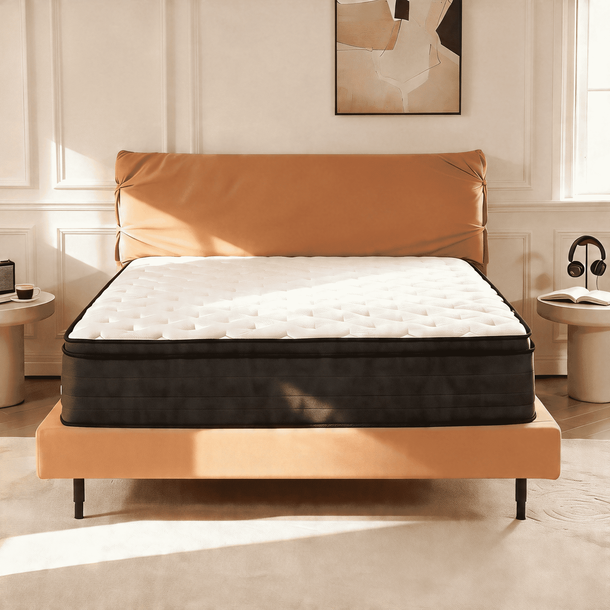14 inch Full Size Mattress, Gel Memory Foam Euro Top Hybrid Mattresses, Medium Firm, Bed in a Box, Certipur-US & Oeko-Tex Certified, Pressure Relief, Motion Isolation