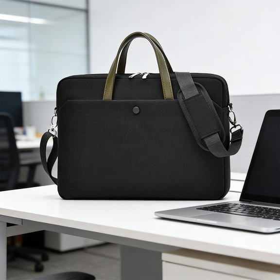 14 inch laptop bag messenger shoulder bag with shoulder strap and soft lining for 14 inch notebook or tablet, water travel work briefcase with extra storage pockets