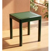 14 inch square plastic table, 14 inch high, can be combined to make a shelf