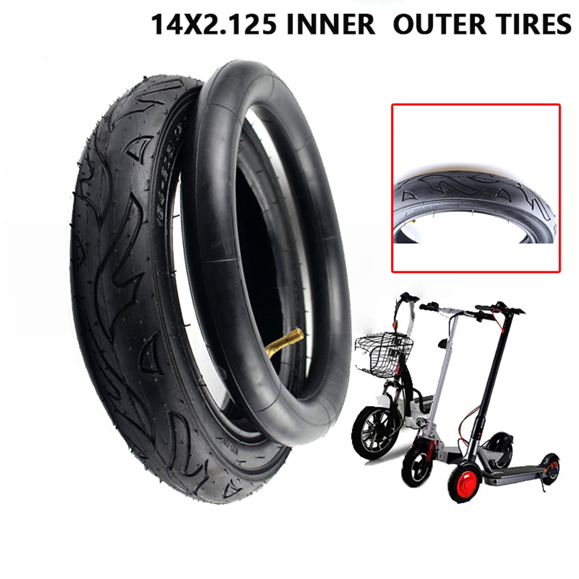 14 inch wheel Tire Tire Inner Outer Tires For Electric  Scooters And E-Bike New Type Of Thickened And Durabl