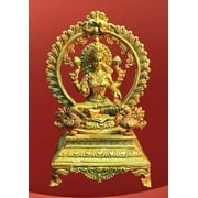 Artistic Kraft Creation 14-Inch Lakshmi Goddess Statue, Sitting Laxmiji Idol, Hindu Goddess of Fortune and Abundance