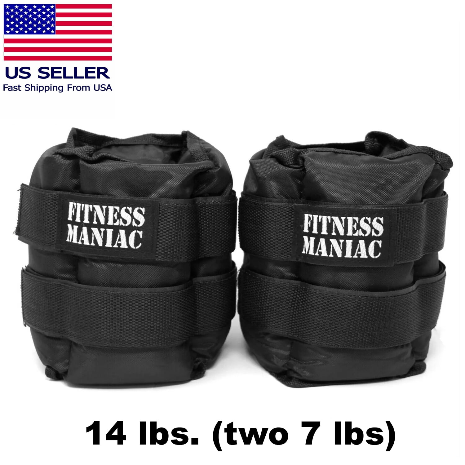 14 lbs Ankle Weights with Adjustable Strap | Women & Men | Gym, Walking, Jogging US