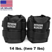 14 lbs Ankle Weights with Adjustable Strap | Women & Men | Gym, Walking, Jogging US