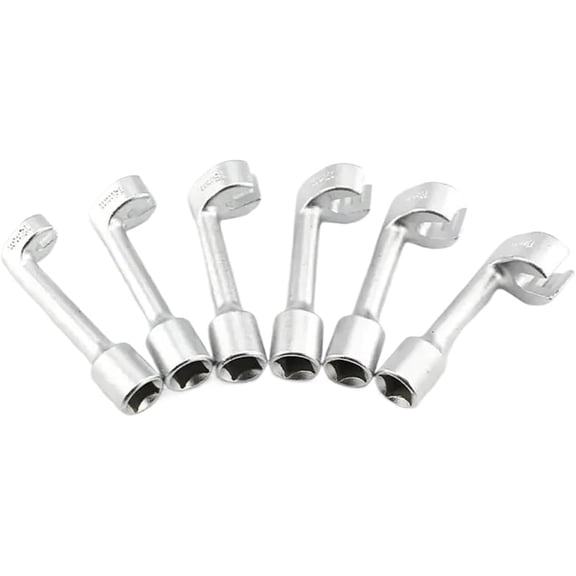 14 mm 6 Pcs Socket Wrench L-Shaped Open Hexagonal Remover Automotive Repair Tools for General Repairing, Pipeline, Bicycle