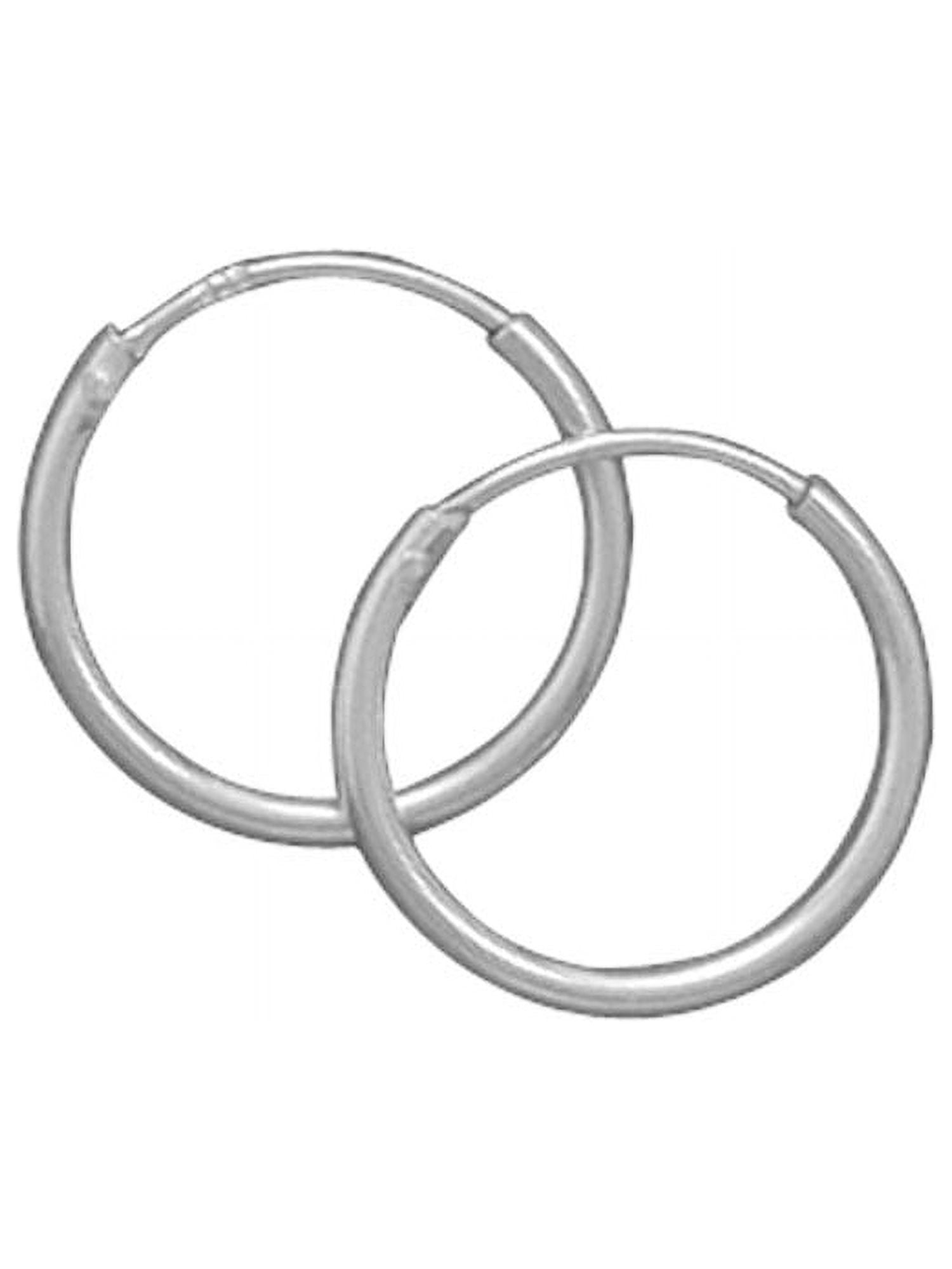 14 mm 925 Sterling Silver Endless Hoop Earrings - Walmart.com
